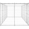 Lauko voljeras šunims su stogu, galvanizuotas plienas, 12,1m²