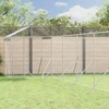 Lauko voljeras šunims su stogu, sidabrinis, 12x12x2,5m, plienas