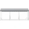 Lauko voljeras šunims su stogu, sidabrinis, 2x6x2,5m, plienas