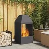 Laužavietė Juoda 50 x 50 x 100 cm Plienas