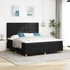 LED Čiužinio Lova su čiužiniu Juoda 180 x 200 cm audinys