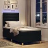 LED Čiužinio Lova su čiužiniu Juoda 80 x 200 cm audinys