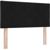 LED Čiužinio Lova su LED juostelėmis Juodas 90 x 190 cm audinys