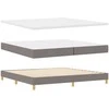 LED Čiužinio Lova su LED juostelėmis Taupe 200 x 200 cm audinys