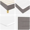 LED Čiužinio Lova su LED juostelėmis Taupe 90 x 200 cm audinys