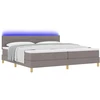 LED Čiužinio Lova su galvūgalio Taupe 200 x 200 cm audinys