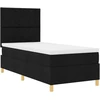 LED Čiužinio Lova su galvūgalio Juoda 90 x 200 cm audinys