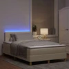 LED Čiužinio Lova su galvūgalio Kreminė 120 x 190 cm audinys