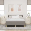 LED Čiužinio Lova su galvūgalio Taupe 140 x 200 cm audinys