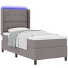LED Čiužinio Lova su galvūgalio Tortora 90 x 190 cm audinys