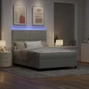 LED Čiužinio Lova Šviesiai pilka 140 x 190 cm audinys