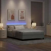 LED Čiužinio Lova Šviesiai pilka 140 x 190 cm Aksomas