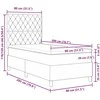 LED Čiužinio Lova Šviesiai pilka 80 x 200 cm audinys