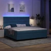 LED Čiužinio Lova Tamsiai mėlyna 200 x 200 cm Aksomas
