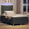 LED Čiužinio Lova Tamsiai pilka 120 x 200 cm audinys