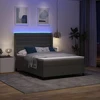 LED Čiužinio Lova Tamsiai pilka 140 x 190 cm audinys