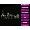 LED elniai su 60 LED 3 pcs Šilta balta PET