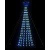 Šviečianti Kalėdų eglutė, 180cm, 275 mėlynos LED, kūgio formos