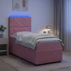 Lova LED lovos čiužinys su LED apšvietimu Rožinė 90 x 190 cm Aksomas