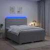 Lova LED lovos čiužinys su LED apšvietimu Šviesiai pilka Audinys
