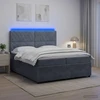Lova LED lovos čiužinys su LED apšvietimu Tamsiai pilka 200 x 200 cm