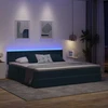 LED saugojimo lova su čiužiniu Tamsiai mėlyna 200 x 200 cm