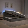 LED saugojimo lova su čiužiniu Tamsiai pilka 140 x 190 cm