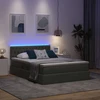 Lova su daiktų laikymo vieta ir LED Tamsiai pilka 140 x 190 cm