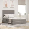 LED saugojimo lova su čiužiniu Taupe 140 x 200 cm Audinys