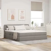 LED saugojimo lova su čiužiniu Taupe 160 x 200 cm Audinys