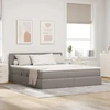 LED saugojimo lova su čiužiniu Taupe 180 x 200 cm Audinys