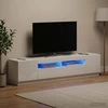TV staliukas LED televizoriaus spintelė HOORN 3 vnt. Itin blizgi balta