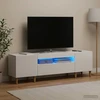 TV staliukas LED televizoriaus spintelė Itin blizgi balta Apdirbta mediena