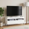 TV staliukas LED televizoriaus spintelė Itin blizgi balta Apdirbta mediena