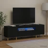 TV staliukas LED televizoriaus spintelė DELFT 153 x 35 x 43 cm Juoda
