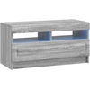 TV staliukas LED televizoriaus spintelė Pilka Sonoma Apdirbta mediena