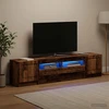 TV staliukas LED televizoriaus spintelė UTRECHT 3 vnt. Sendintos medienos
