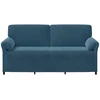 3-Vietis Sofa Mėlyna 198 x 83 x 95 cm Aksomas