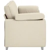 3-Vietis Sofa Smėlio 220 cm Lino mišinio audinys