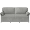 3-Vietis Sofa Šviesiai pilka 198 x 83 x 95 cm Aksomas