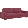 Trivietė sofa, vyno raudonumo, 180 cm, audinys
