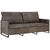 3 vietų sofa Tamsiai pilka 190 x 81 x 82 cm Dirbtinė zomša