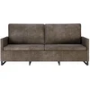3 vietų sofa Tamsiai pilka 190 x 81 x 82 cm Dirbtinė zomša