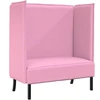 Aukštos nugaros sofa 101cm Rožinė audinys