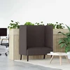 Aukštos nugaros sofa 101cm Tamsiai ruda audinys