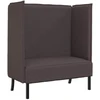Aukštos nugaros sofa 101cm Tamsiai ruda audinys