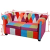 Chesterfield dvivietė sofa, audinys
