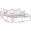 Lova Dienos lovos rėmas Balta 90 x 200 cm Plienas