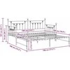 Lova Dienos lovos rėmas Juoda 90 x 190 cm Plienas