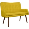 Dvitaškė sofa Geltona 115 x 61 x 87 cm Aksomas